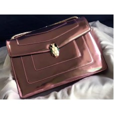 Bvlgari Serpenti Forever fülbevaló 28 cm metál borjúbőr rózsakvarc