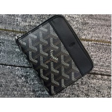 Goyard Chevron kis cipzáras pénztárca fekete
