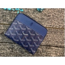 Goyard Chevron kis cipzáras pénztárca kék