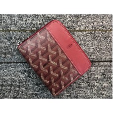 Goyard Chevron kis cipzáras pénztárca bordó