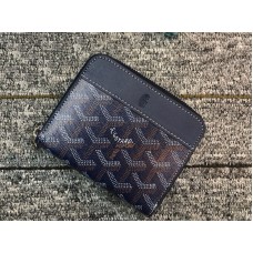 Goyard Chevron Kis Cipzáras Pénztárca Sötétkék