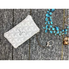 Goyard érmetartó kulcstartó fehér
