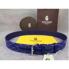 Goyard Chevron Goyardine bőr öv kék
