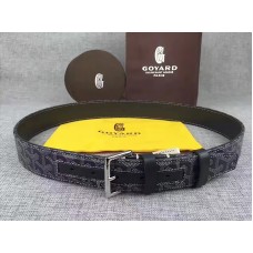 Goyard Chevron Goyardine bőröv szürke
