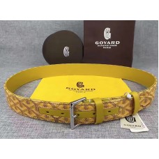 Goyard Chevron Goyardine bőröv sárga