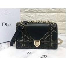 Dior Kis Dioráma Borjúbőr Táska Fekete d0421-1