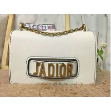 Dior J'Adior Öregített Arany Hardveres Borjúbőr Táska Fehér