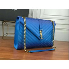 Saint Laurent Ysl Monogram Kék Matelasse Bőr Táska