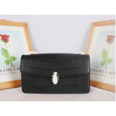 Bvlgari Serpenti Forever fülbevaló 22 cm-es borjúbőr fekete
