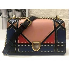 Dior Kis Dioráma Táska Többszínű Patchwork Színben
