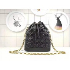 Dior Miss Dior Báránybőr Vödör Táska Fekete