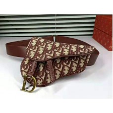 Dior Oblique Nyeregtáska Burgundi