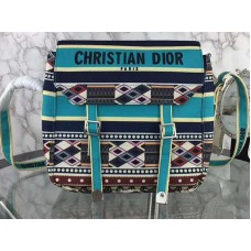 Dior Diorcamp Messenger táska hímzett vászonból, zöld színben