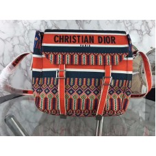 Dior Diorcamp Messenger táska hímzett vászonból narancssárga színben