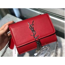 Saint Laurent Kate láncos piros borjúbőr pénztárca
