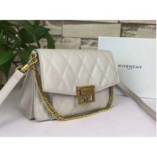 Givenchy gv3 borjúbőr steppelt bőr fedeles táska szürke