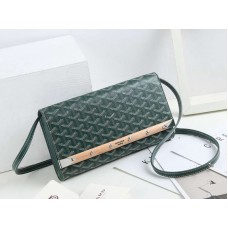 Goyard Monte Carlo Clutch táska pánttal, zöld