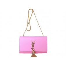 Yves Saint Laurent Kis Monogramos Táska Eredeti Rózsaszín Bőrből