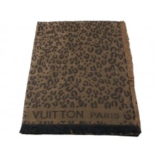 Louis Vuitton leopárdmintás sál barna