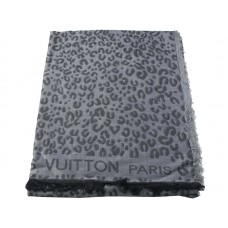 Louis Vuitton leopárdmintás szürke sál