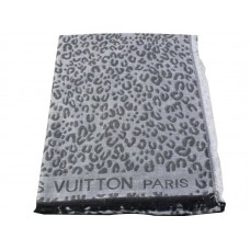 Louis Vuitton leopárdmintás sál világosszürke