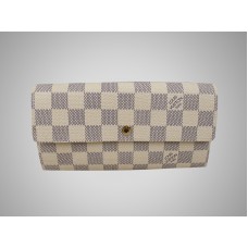 Louis Vuitton Damier Azur pénztárca cipzáras zsebbel