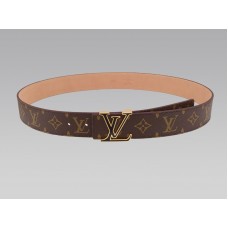 Louis Vuitton Initial Monogram öv fekete és arany csattal