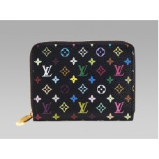 Louis Vuitton Monogram Többszínű Fekete Zippy Érmetáska Grenade