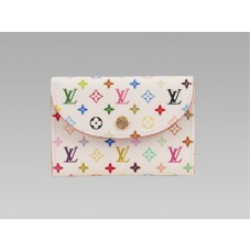Louis Vuitton Monogram Többszínű Fehér Névjegykártya-Tok Licsi
