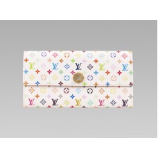Louis Vuitton Monogram Multicolore Fehér Sarah Pénztárca Citrom Színben