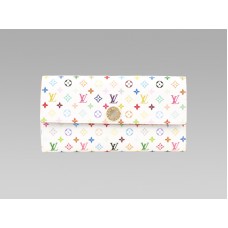 Louis Vuitton Monogram Multicolore Fehér Sarah Pénztárca Raisin