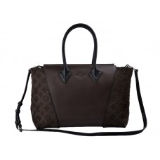 Louis Vuitton W Bag Pm Cuir Orferre test és Veau Cachemire oldalak csokoládé