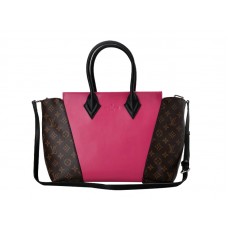 Louis Vuitton W Táska Monogram És Bőr Pm Élénk Rózsaszín