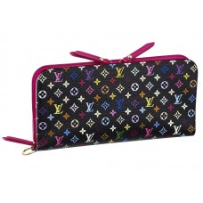 Louis Vuitton Monogram Többszínű Fekete Szokatlan Gránátmintás Pénztárca