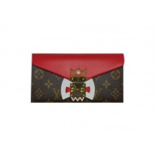 Louis Vuitton Monogram Törzsi Maszk Sarah Pénztárca Piros