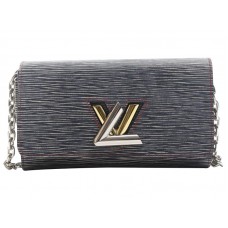 Louis Vuitton Epi Bőr Csavarláncos Pénztárca Farmer Fekete