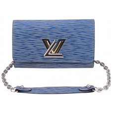 Louis Vuitton Epi Bőr Csavarláncos Pénztárca Farmer Világos Színben