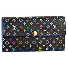 Louis Vuitton Többszínű Fekete Sarah Pénztárca Búzavirág Színben
