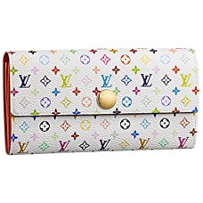 Louis Vuitton Többszínű Fehér Sarah Pénztárca Narancssárga
