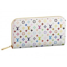 Louis Vuitton Multicolore Fehér Zippy Pénztárca Narancssárga