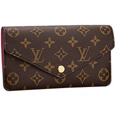 Louis Vuitton Monogram Vászon Jeanne Pénztárca Burgundi Színben