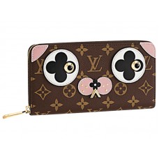 Louis Vuitton Monogram Canvas Zippy Pénztárca Egy Imádnivaló Kutya