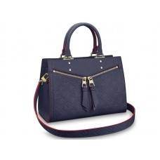 Louis Vuitton Monogram Empreinte Leather Sully PM Navy Red m54195