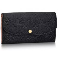 Louis Vuitton Monogram Empreinte bőr Emilie pénztárca fekete m62369