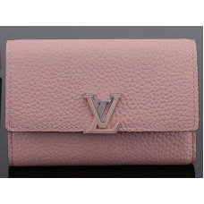 Louis Vuitton Taurillon Bőr Capucines Kompakt Pénztárca Magnolia m62156