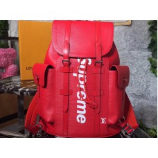 Louis Vuitton X Supreme Christopher Hátizsák Epi Pm Piros