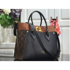 Louis Vuitton Monogram Vászon Az Oldalani Marhabőr Barna És Fekete M53823