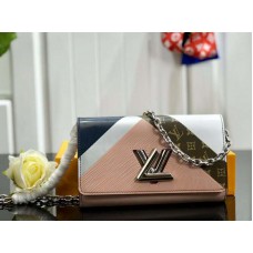 Louis Vuitton Epi Bőr Csavarláncos Pénztárca Fehér Rózsaszín M60998