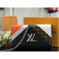 Louis Vuitton Epi Bőr Csavarláncos Pénztárca Fekete-Barna M60998