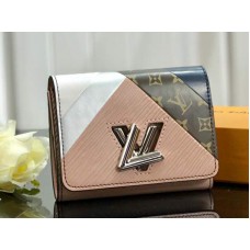 Louis Vuitton Epi Bőr Twist Kompakt Pénztárca Fehér Rózsaszín M67799